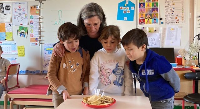 Dégustation de crêpes pour les anniversaires de février en GS